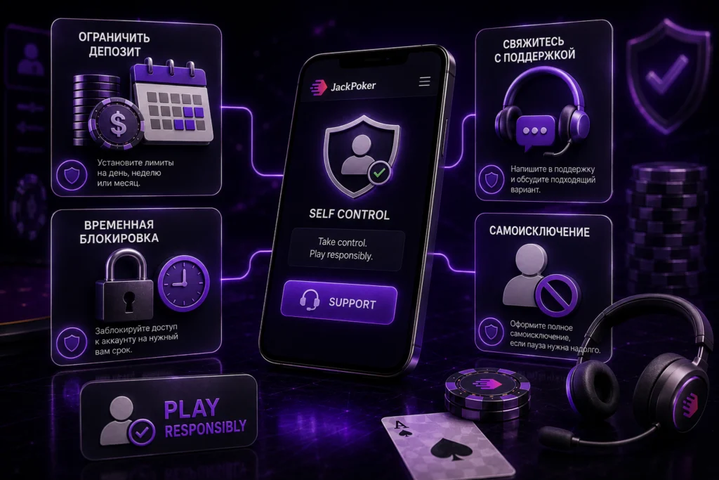 Инструменты самоконтроля и лимиты JackPoker